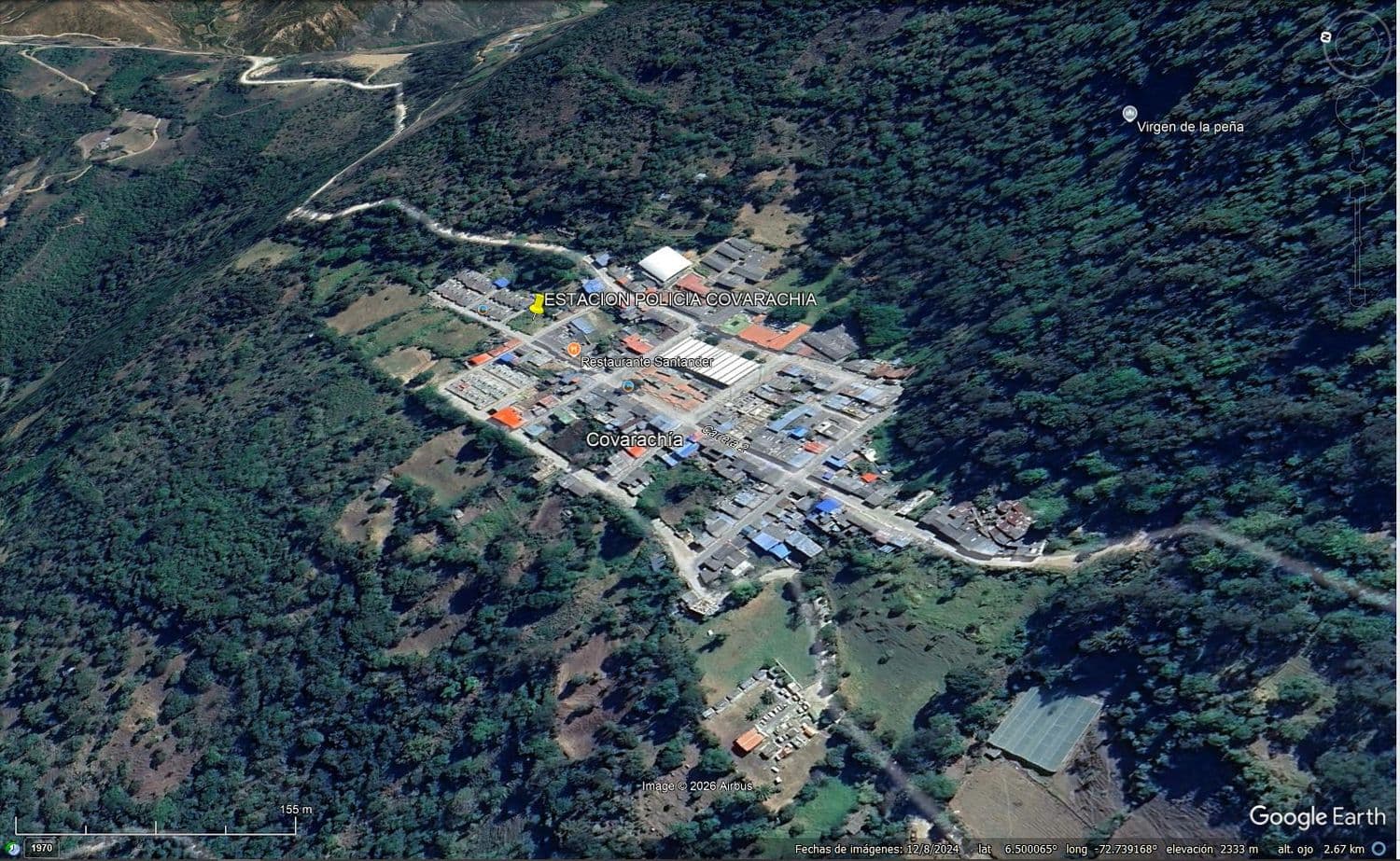 Localización del predio y estación meteorológica de referencia