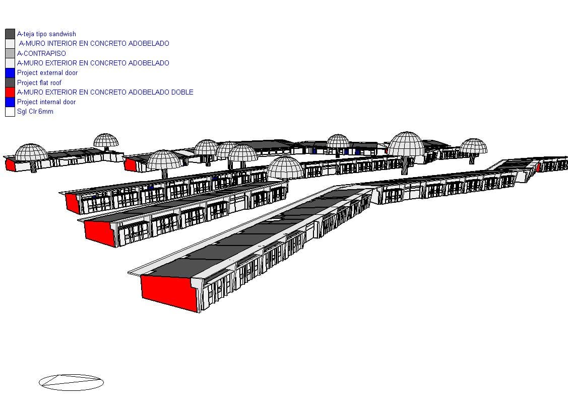 Colegio José María Hernández — Modelo de la envolvente