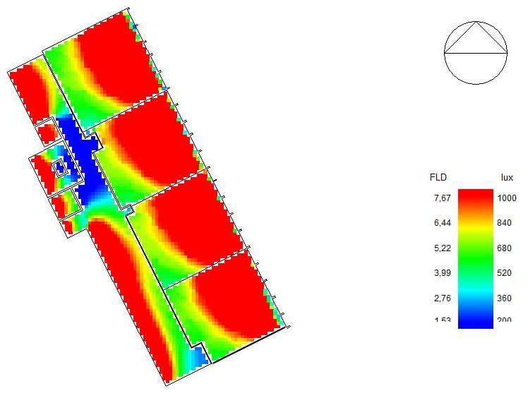 I.E. Instituto Teresiano — simulación de luz natural